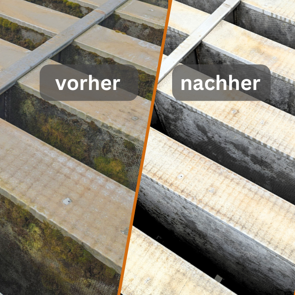 Wärmetauscherreinigung vorher-nachher-Bild